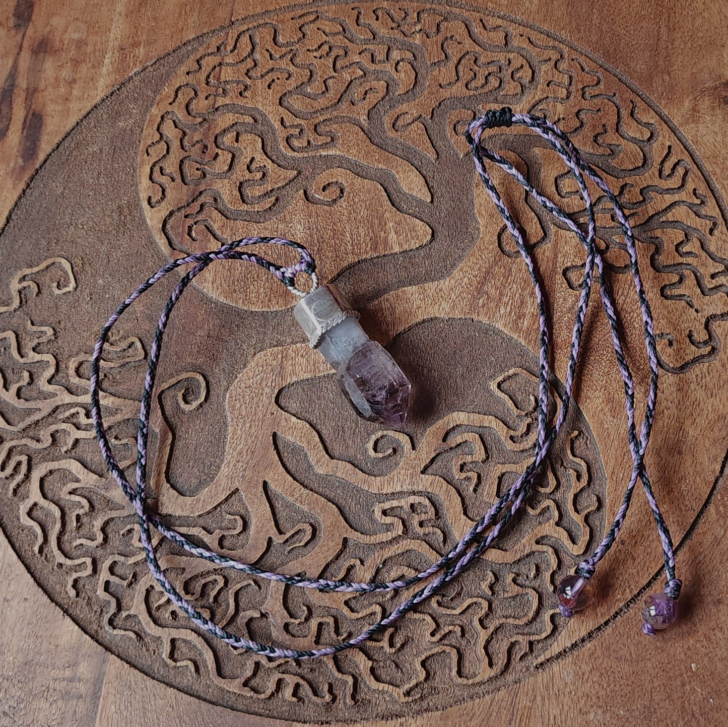 Handcrafted Enhydro Amethyst & Sterling Silver Necklace