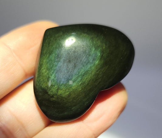 Rainbow Obsidian Heart