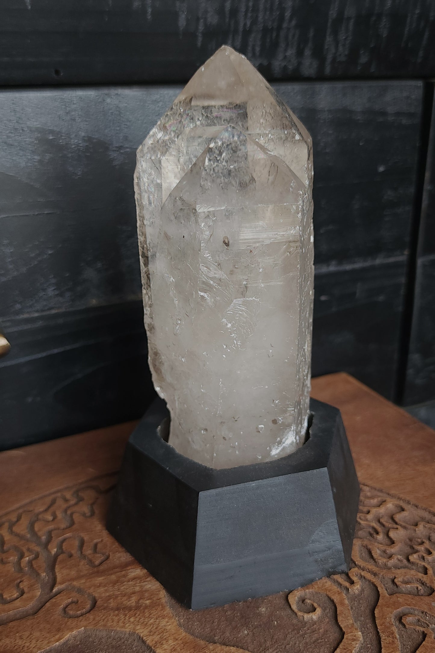 Smoky Twin Quartz Point With Base