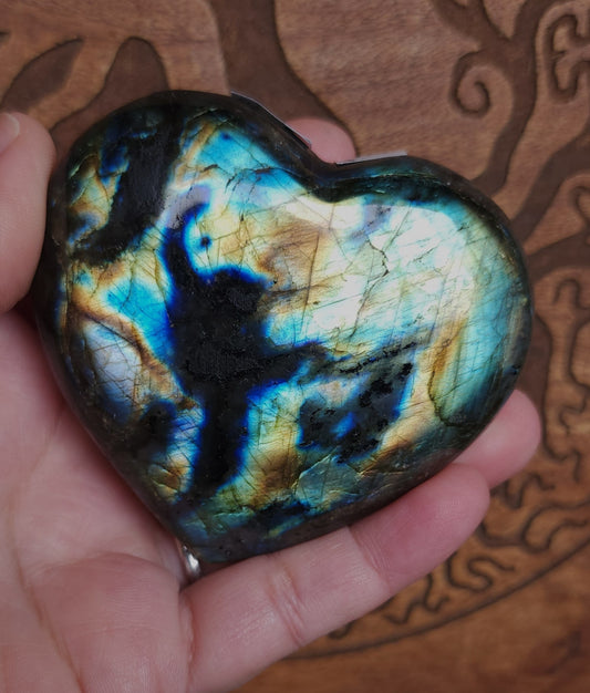Labradorite Heart
