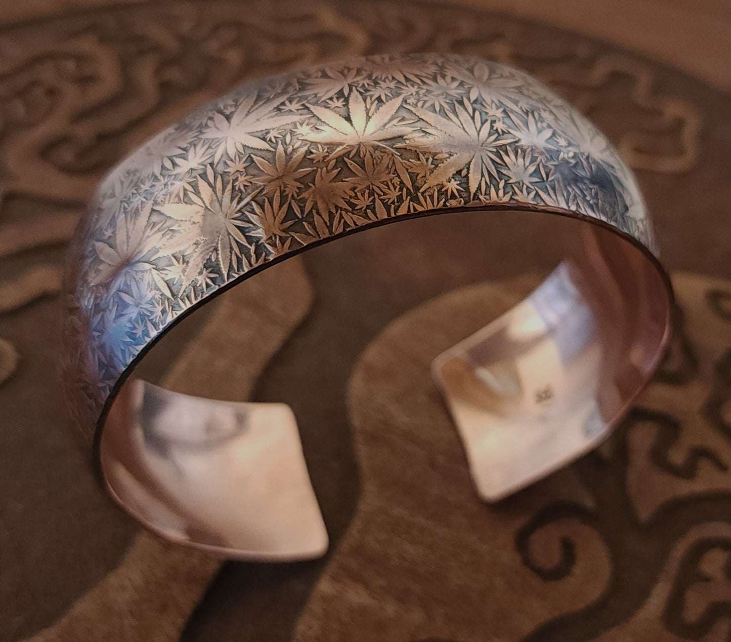 "Sweet Leaf" Copper Cuff Bracelet