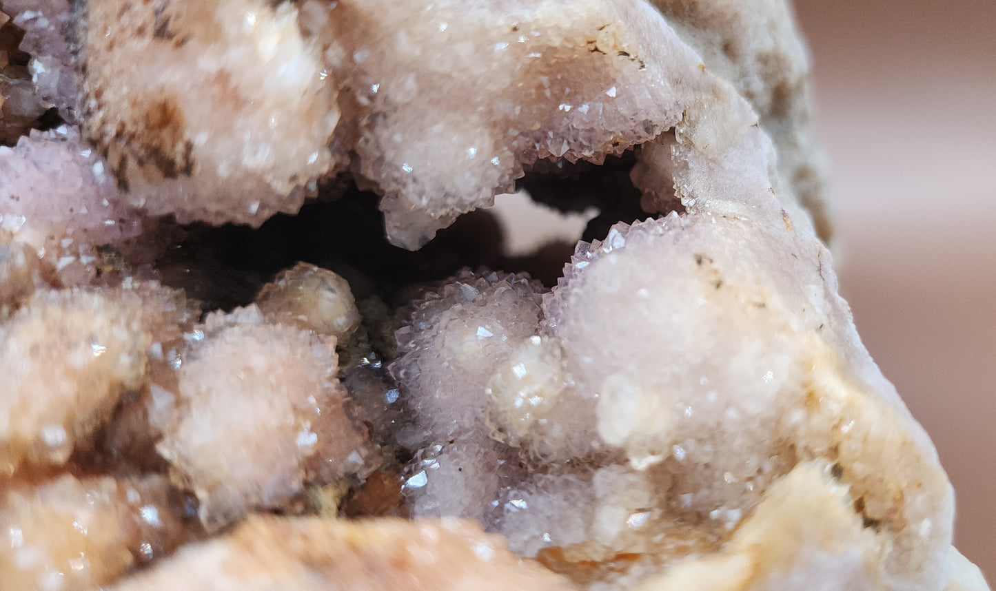 Pink Amethyst Flower Agate Specimen Geode