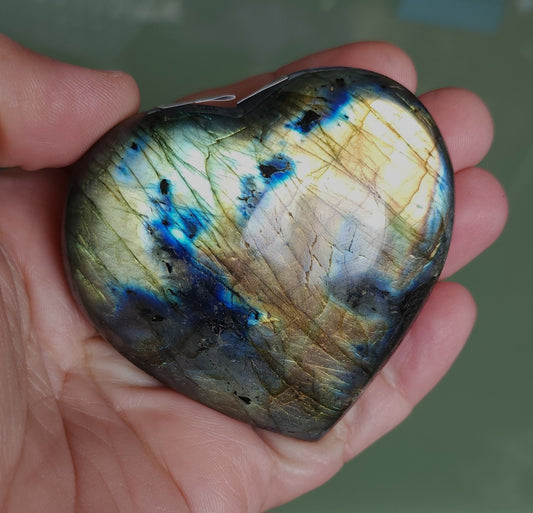 Labradorite Heart