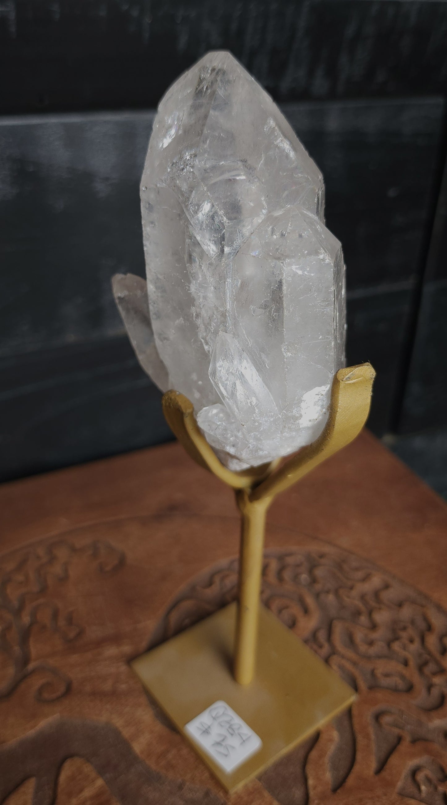Clear Quartz Cluster With Stand