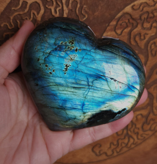 Labradorite Heart