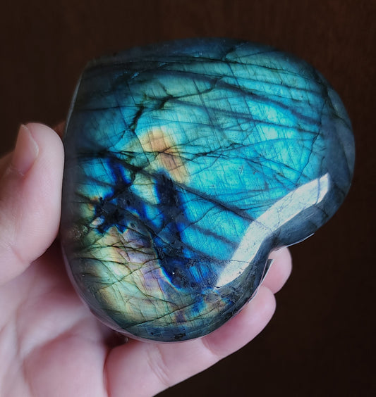 Labradorite Heart