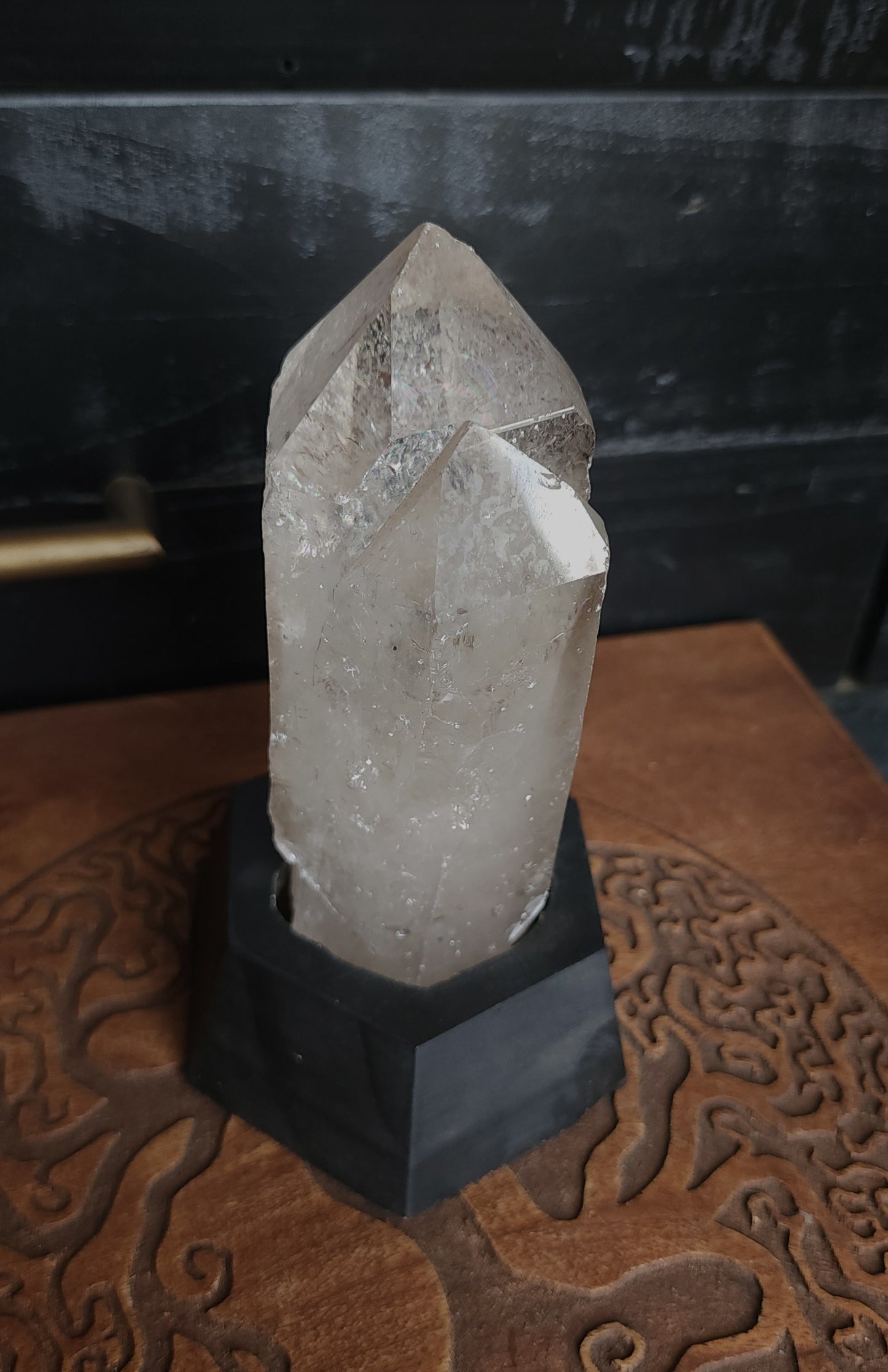 Smoky Twin Quartz Point With Base