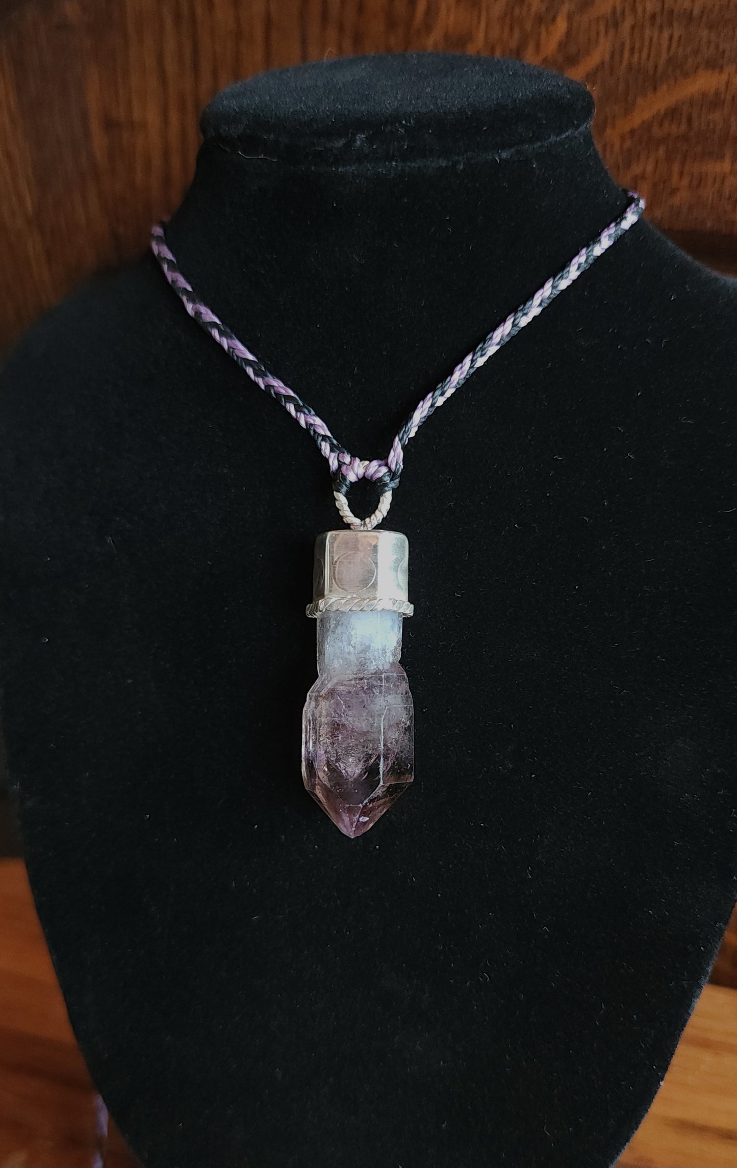 Handcrafted Enhydro Amethyst & Sterling Silver Necklace