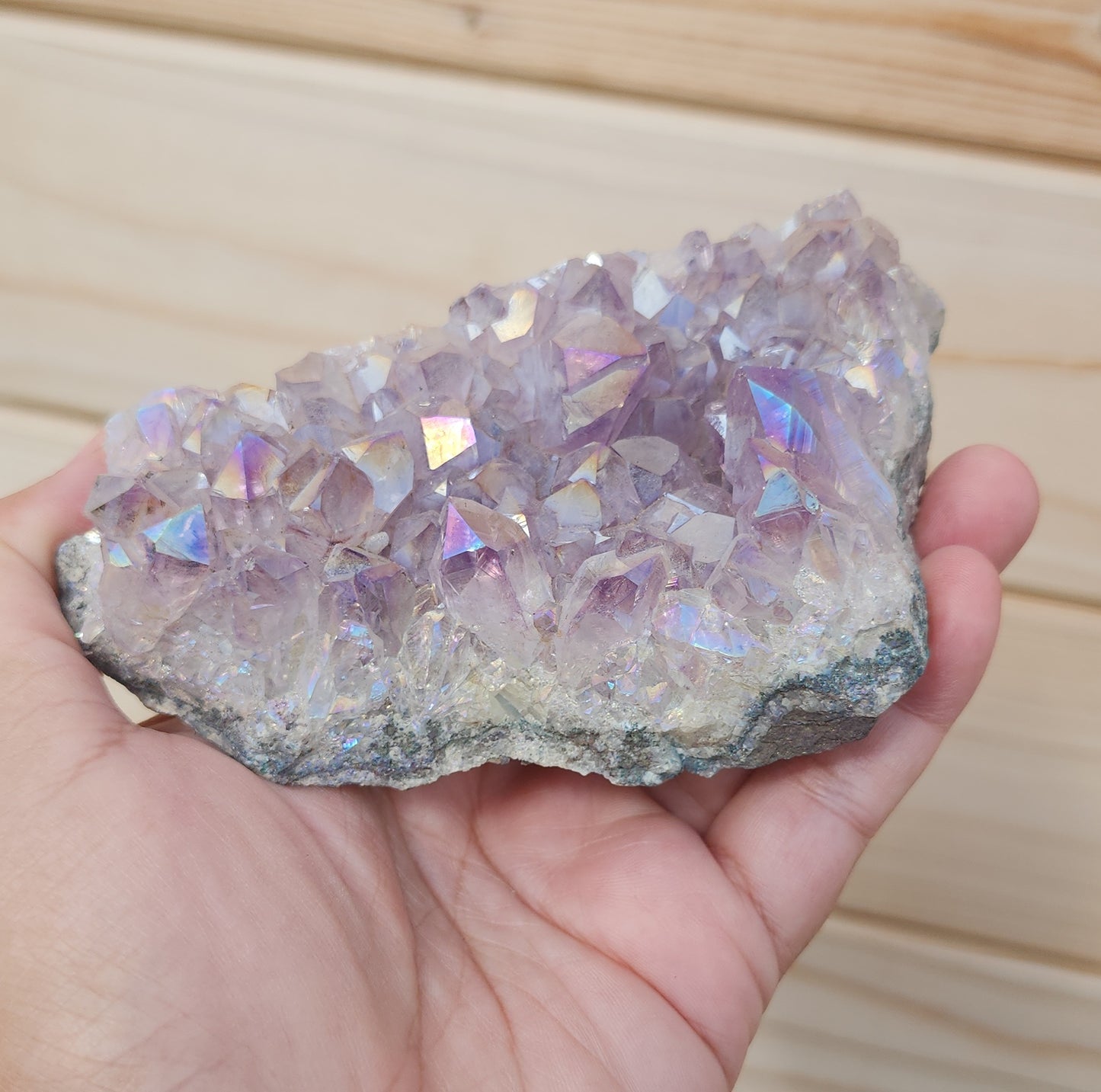 Tanzine Aura Amethyst Cluster