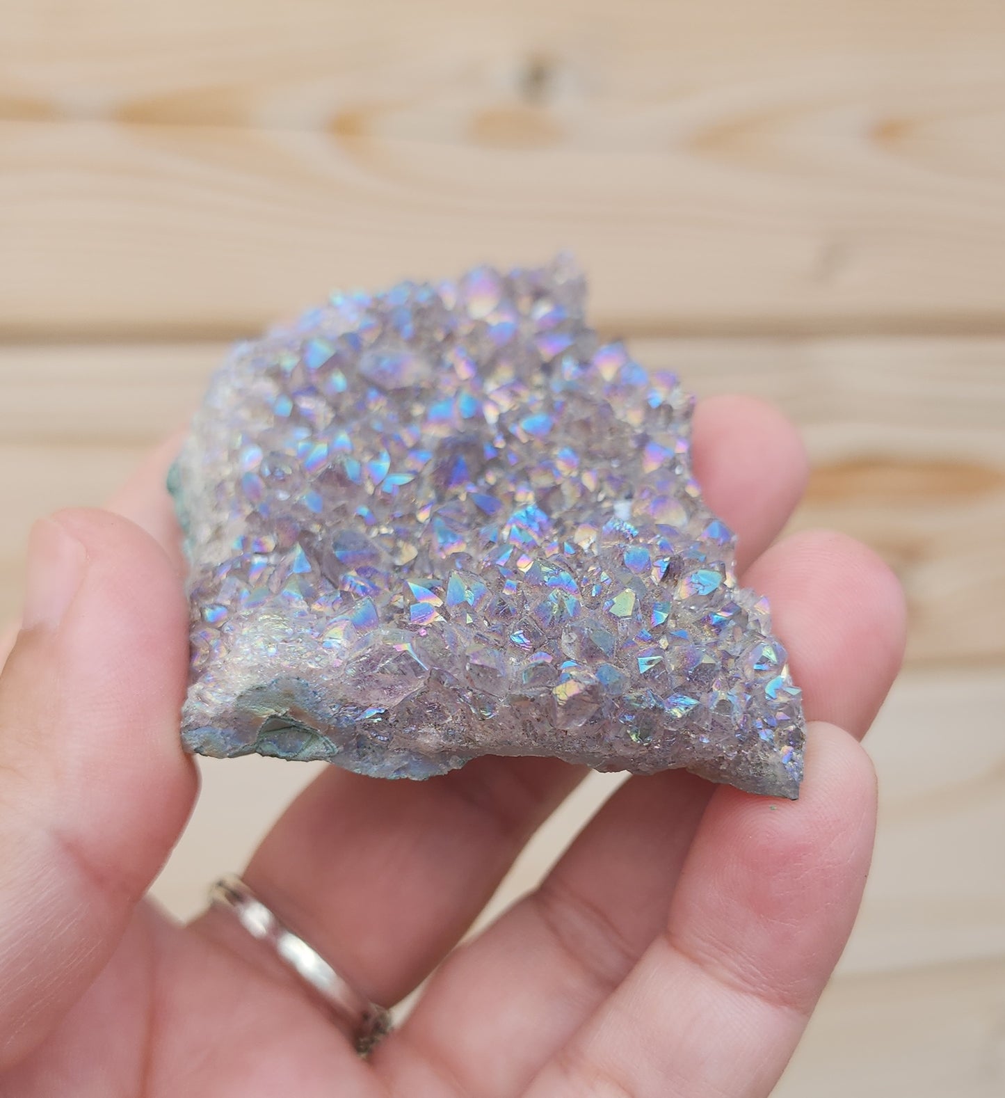 Tanzine Aura Amethyst Cluster