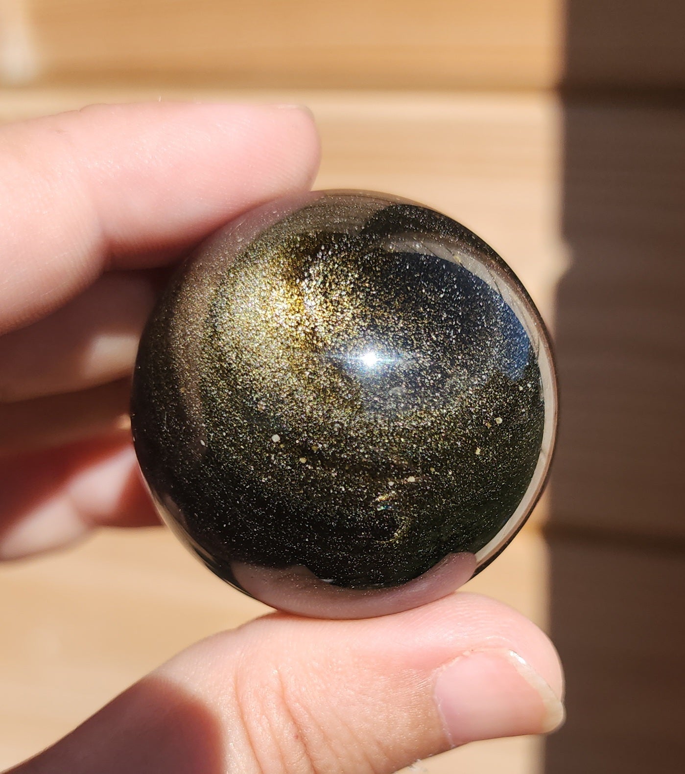 Gold Sheen Obsidian Sphere 3.9cm