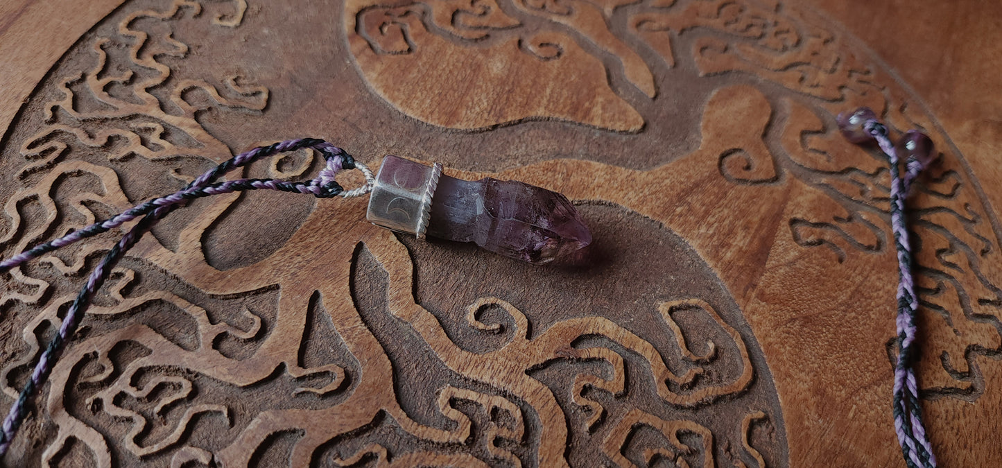 Handcrafted Enhydro Amethyst & Sterling Silver Necklace