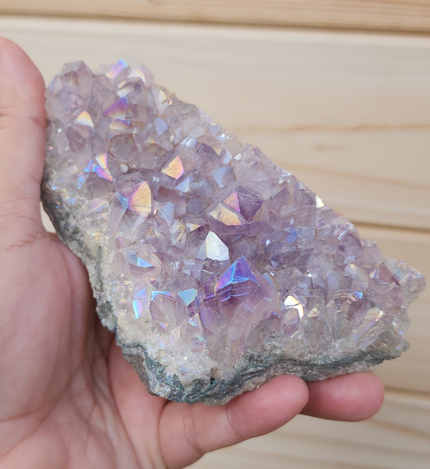 Tanzine Aura Amethyst Cluster