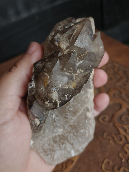 Celestial Smoky Quartz Formation With Stand