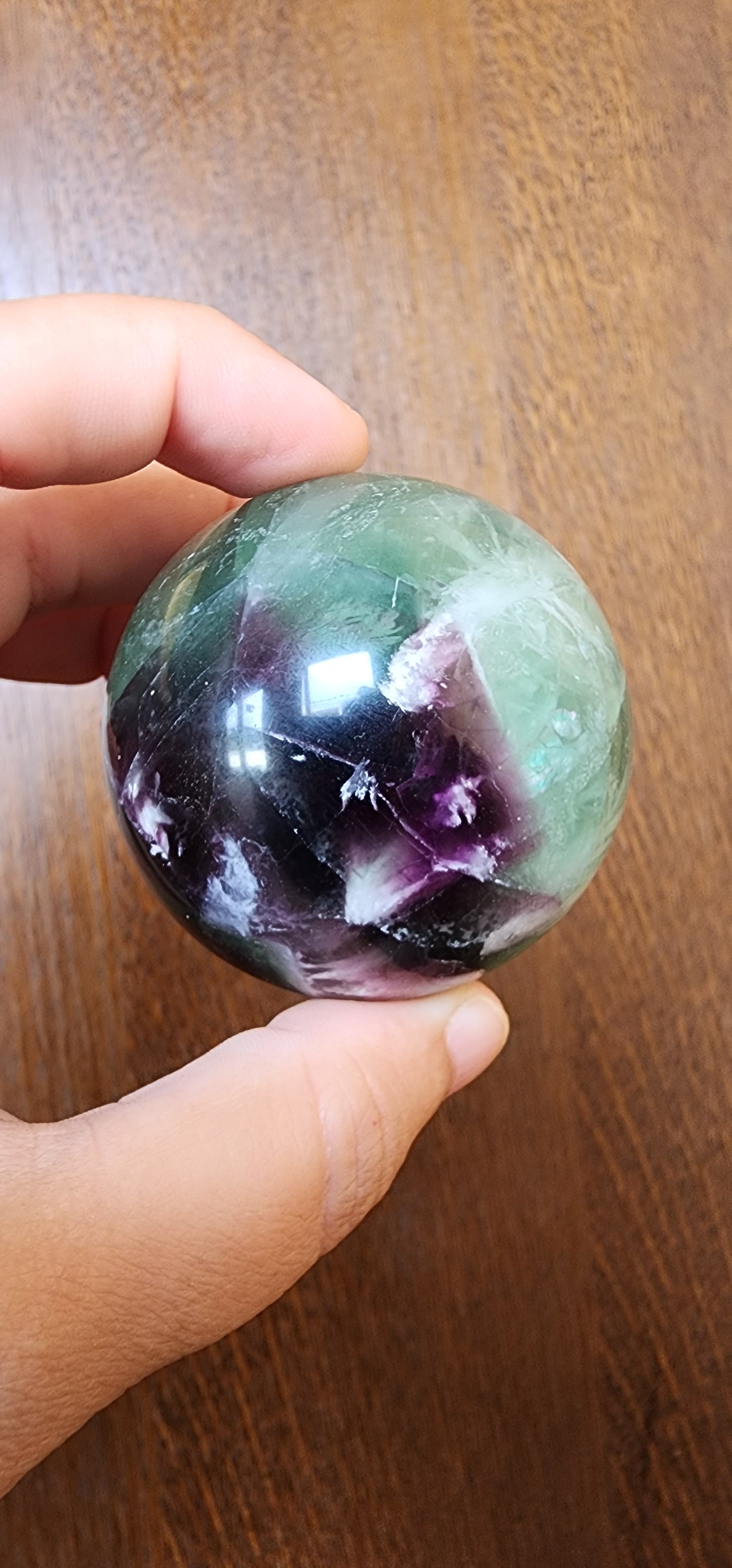 Snowflake Fluorite Sphere 5.5cm