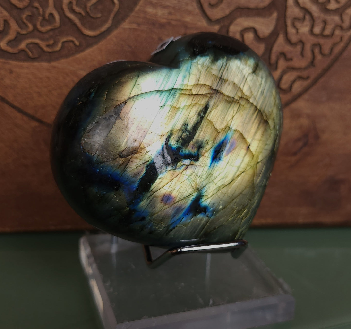 Labradorite Heart