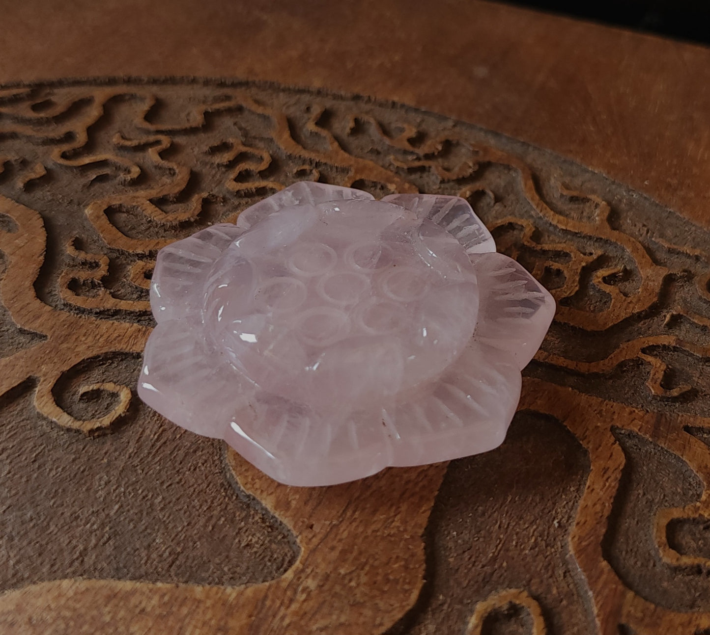 Pink Rose Quartz Lotus
