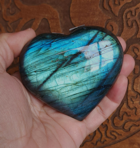 Labradorite Heart