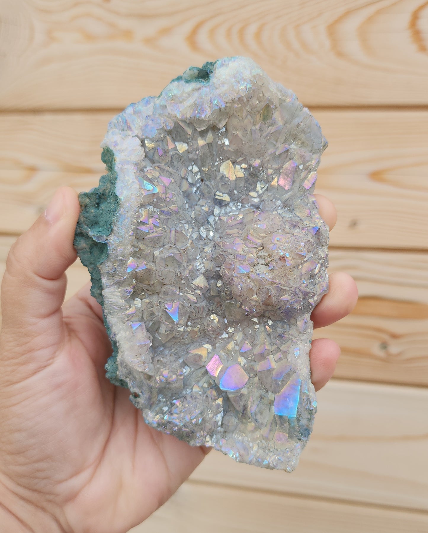Tanzine Aura Amethyst Cluster