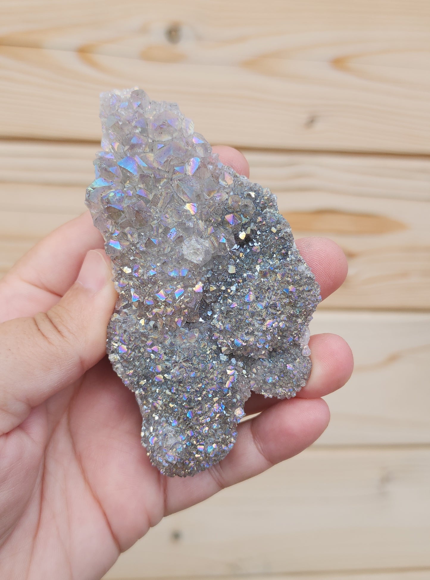 Tanzine Aura Amethyst Cluster