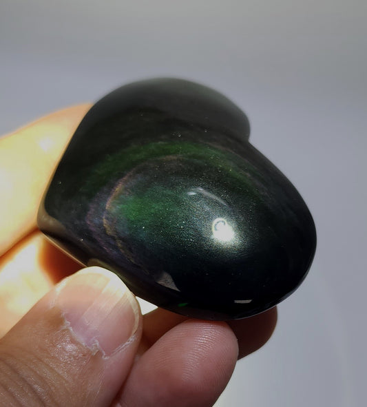 Rainbow Obsidian Heart
