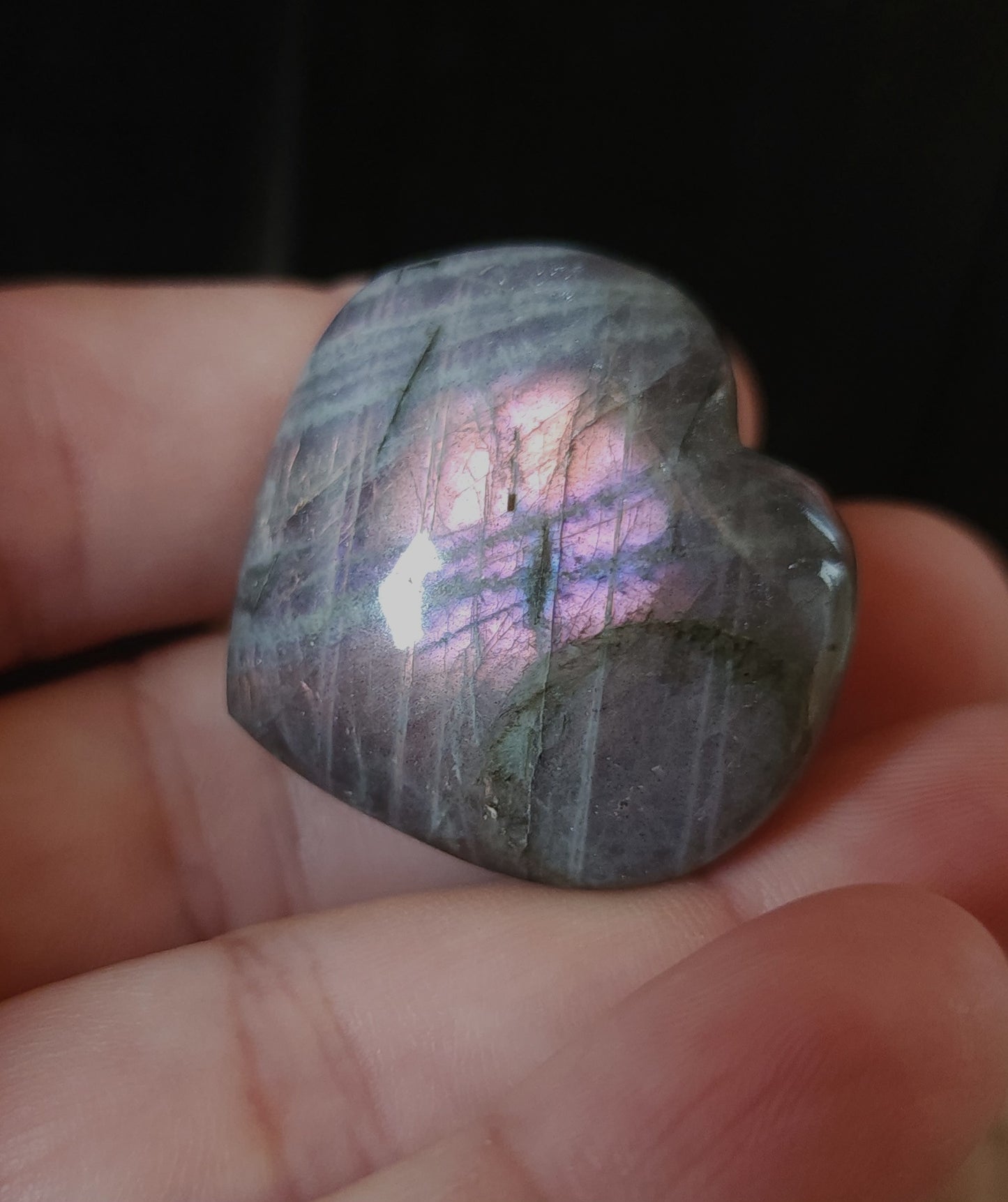 Purple Labradorite Heart - Random