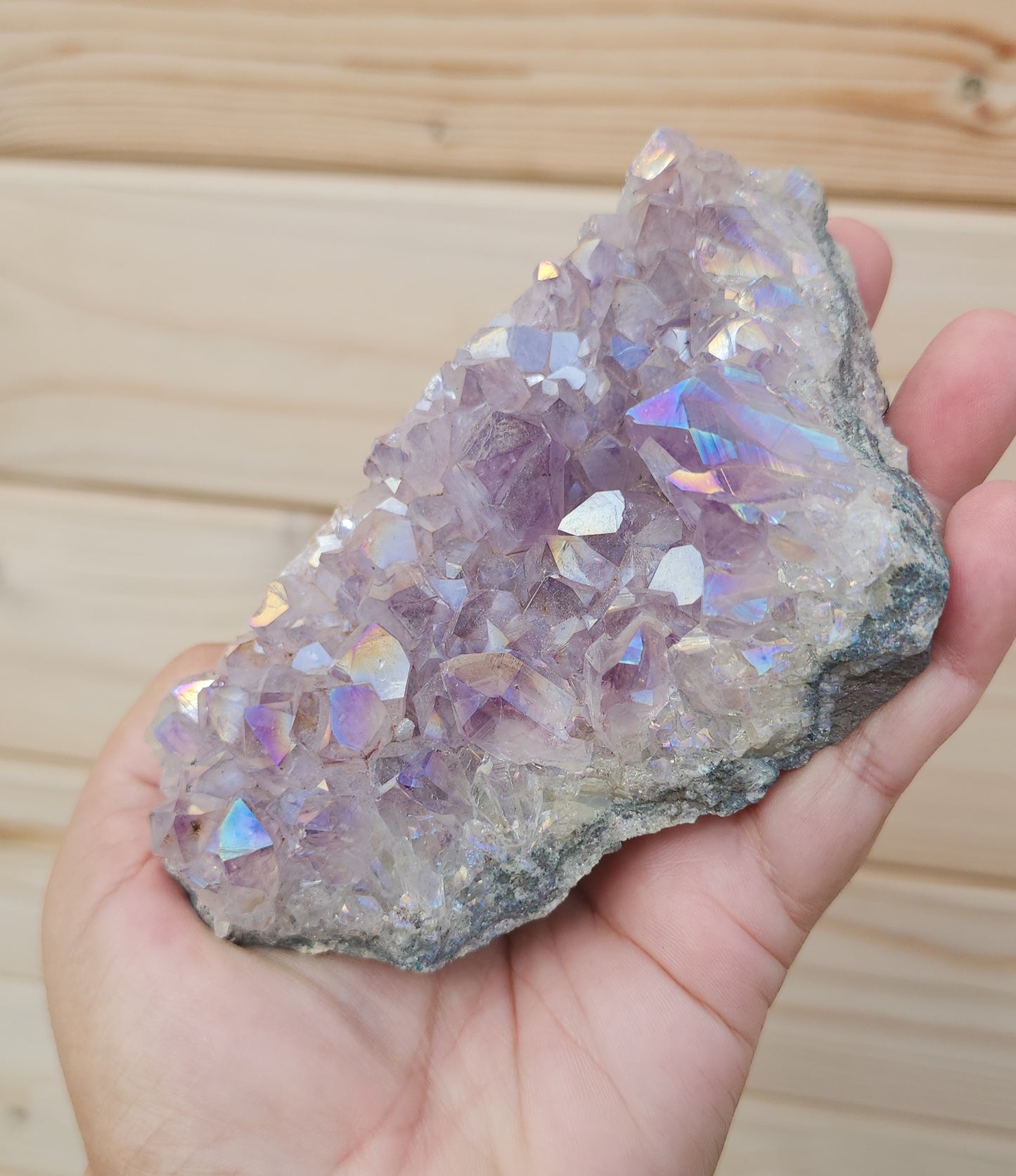 Tanzine Aura Amethyst Cluster