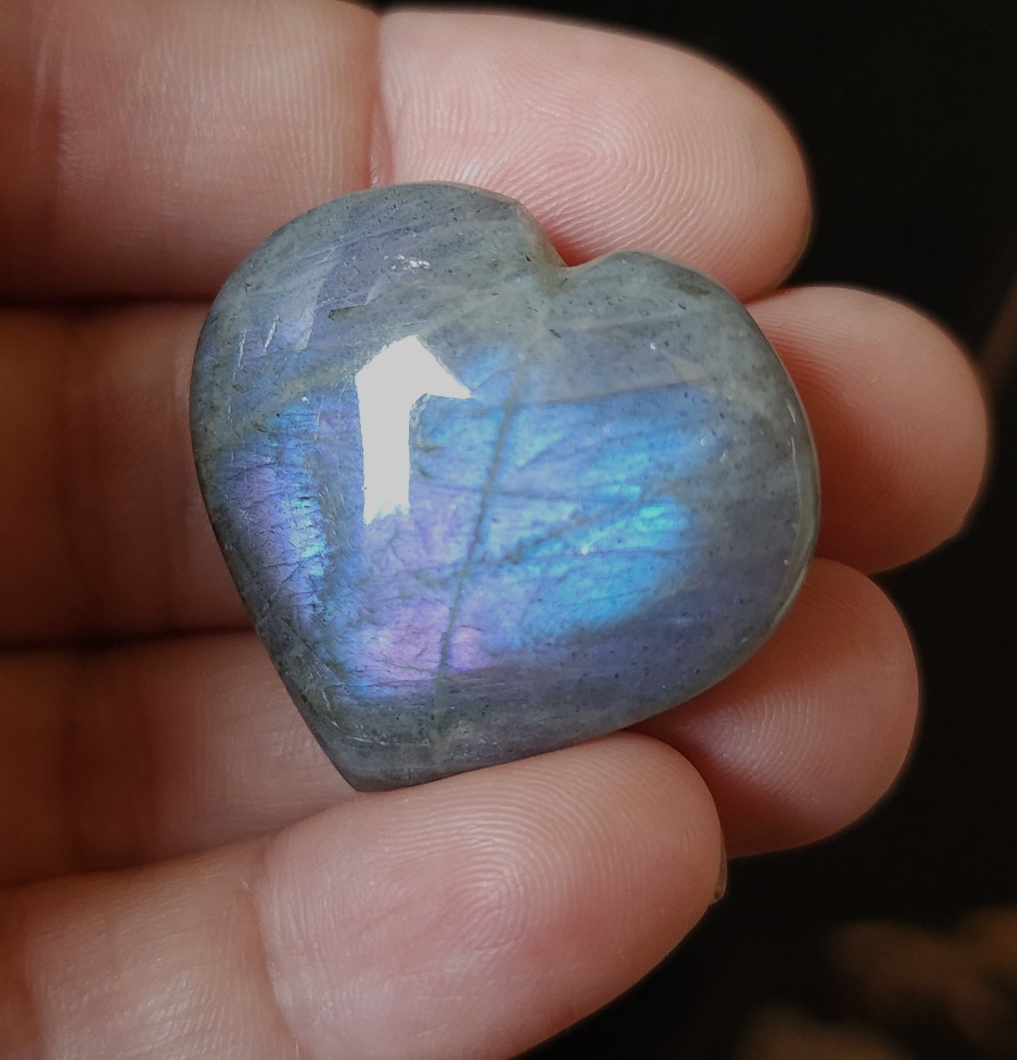 Purple Labradorite Heart - Random