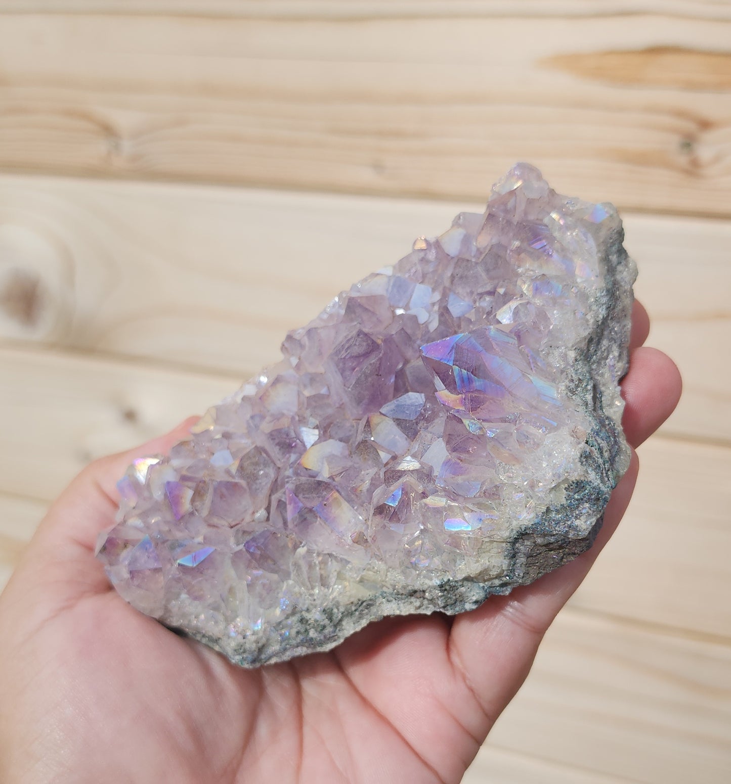 Tanzine Aura Amethyst Cluster