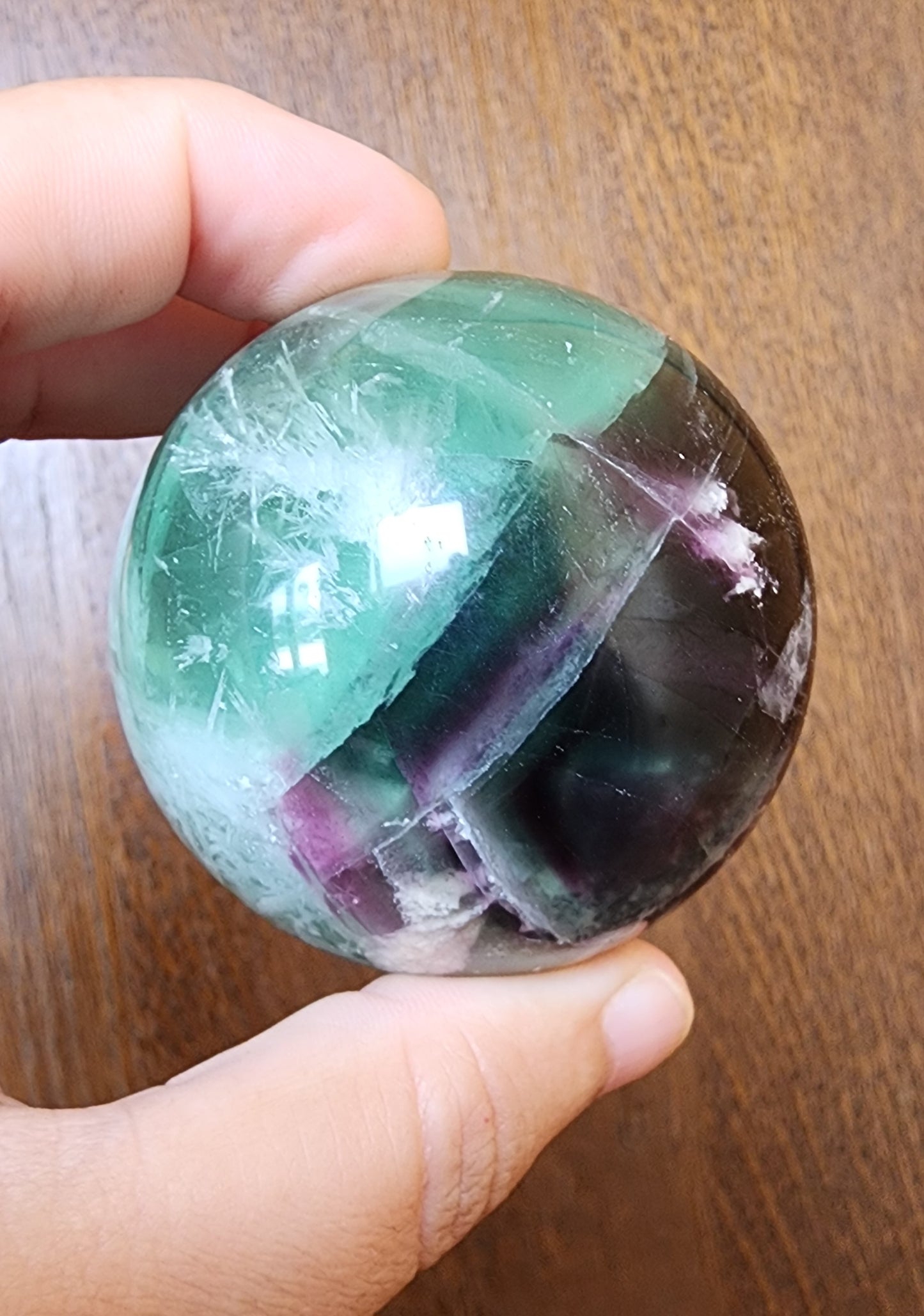Snowflake Fluorite Sphere 5.5cm