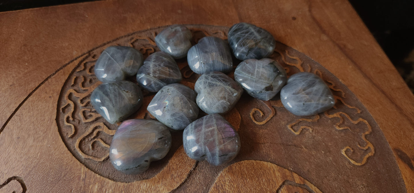 Purple Labradorite Heart - Random