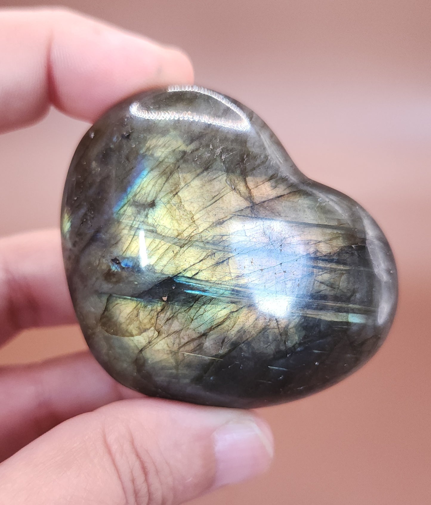 Labradorite Heart