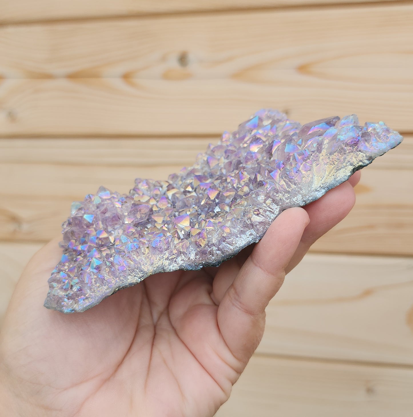Tanzine Aura Amethyst Cluster