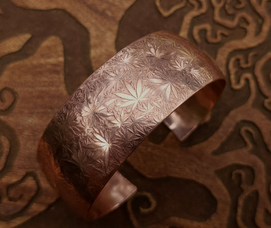 "Sweet Leaf" Copper Cuff Bracelet