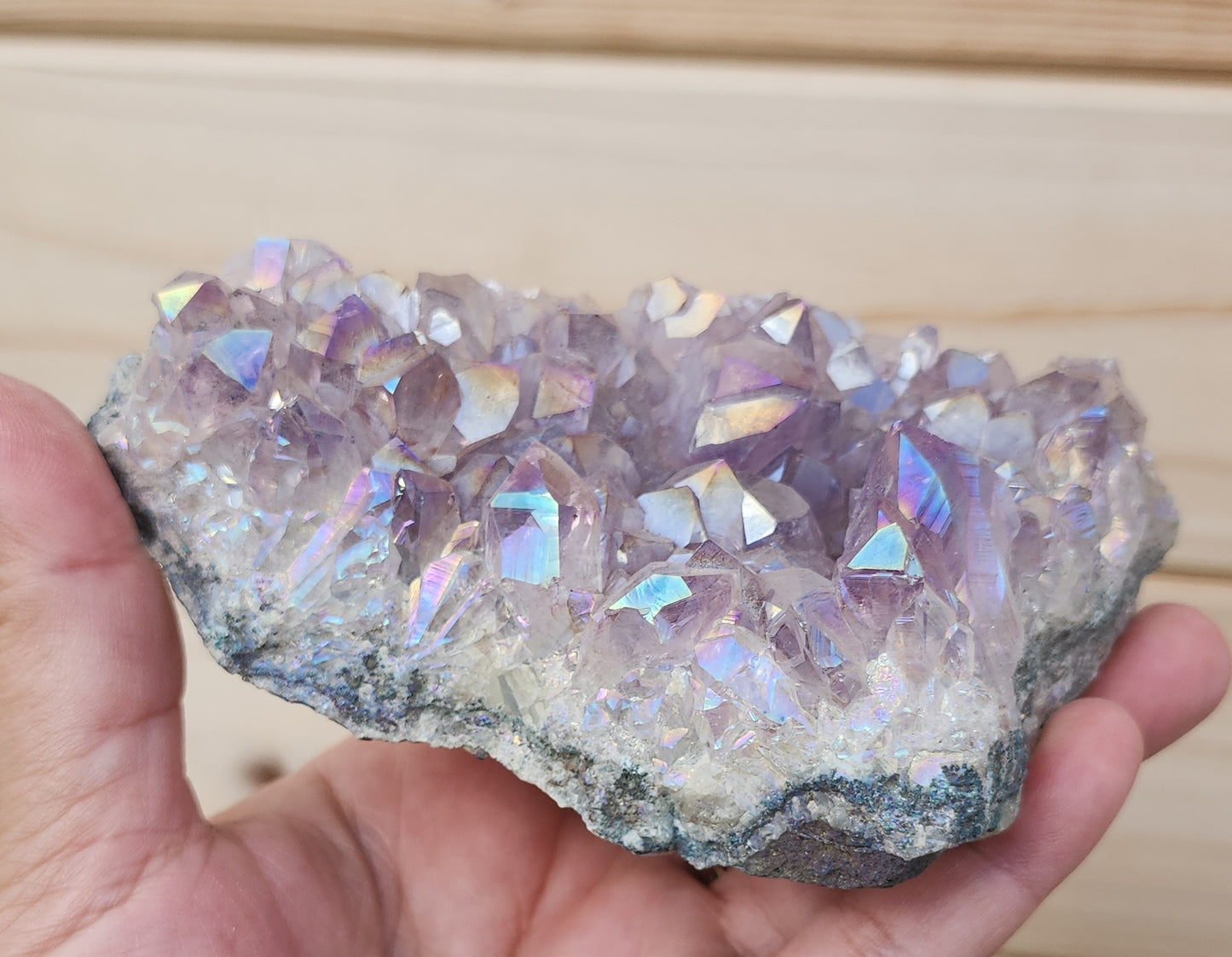 Tanzine Aura Amethyst Cluster