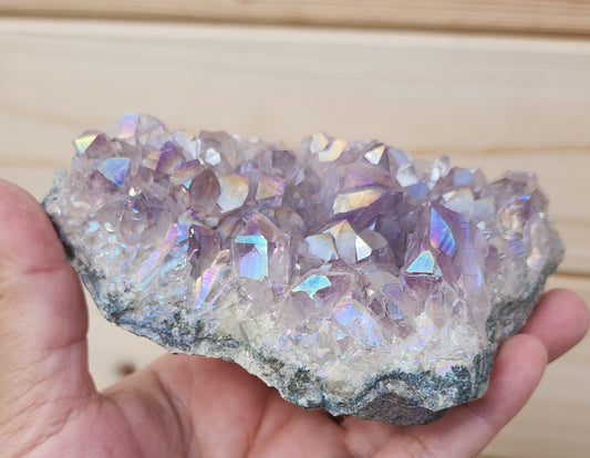 Tanzine Aura Amethyst Cluster