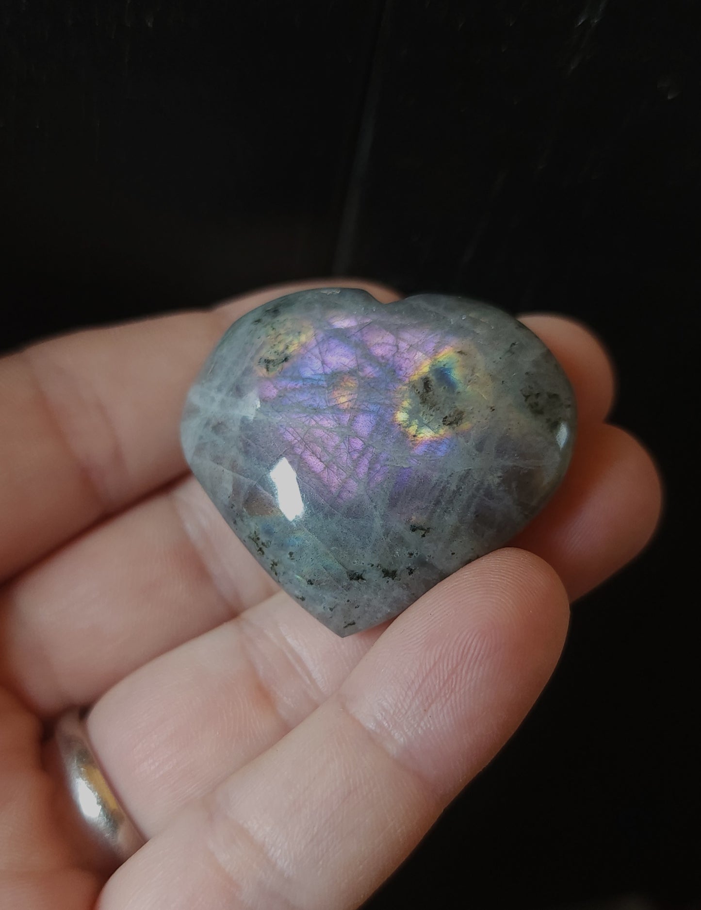 Purple Labradorite Heart