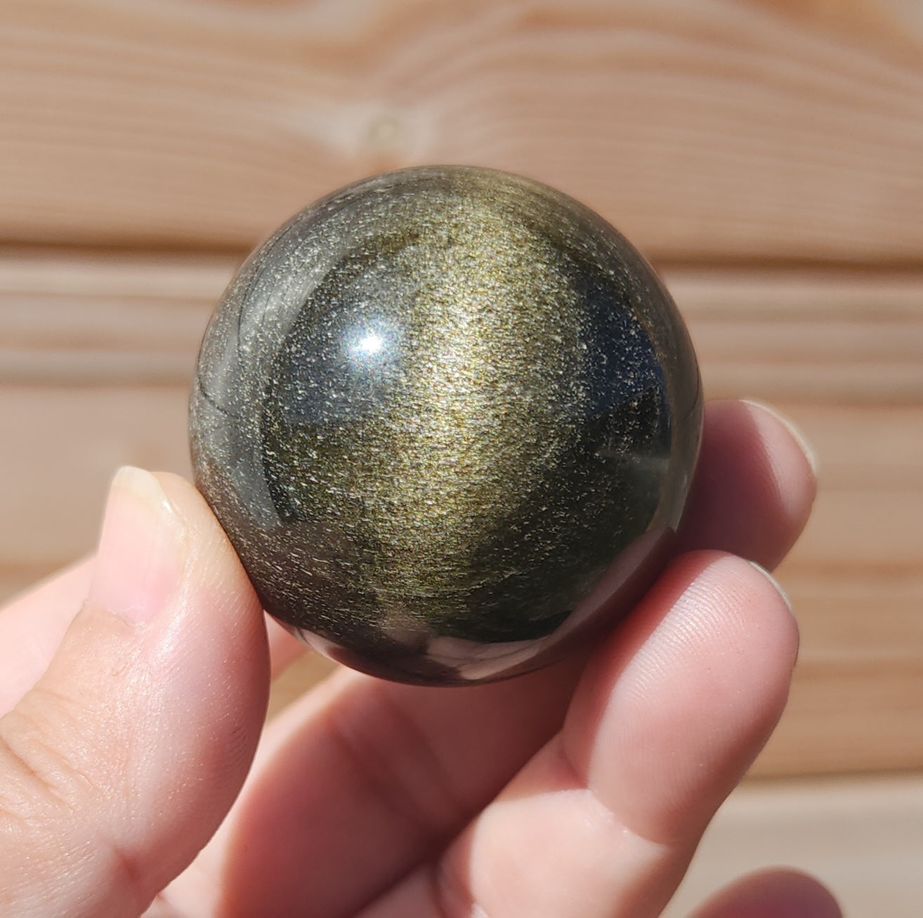 Gold Sheen Obsidian Sphere 4cm