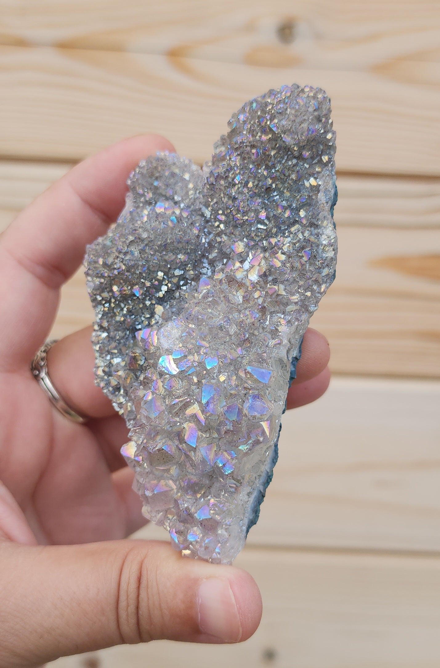 Tanzine Aura Amethyst Cluster