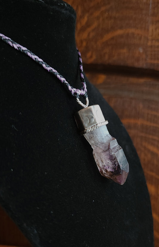 Handcrafted Enhydro Amethyst & Sterling Silver Necklace