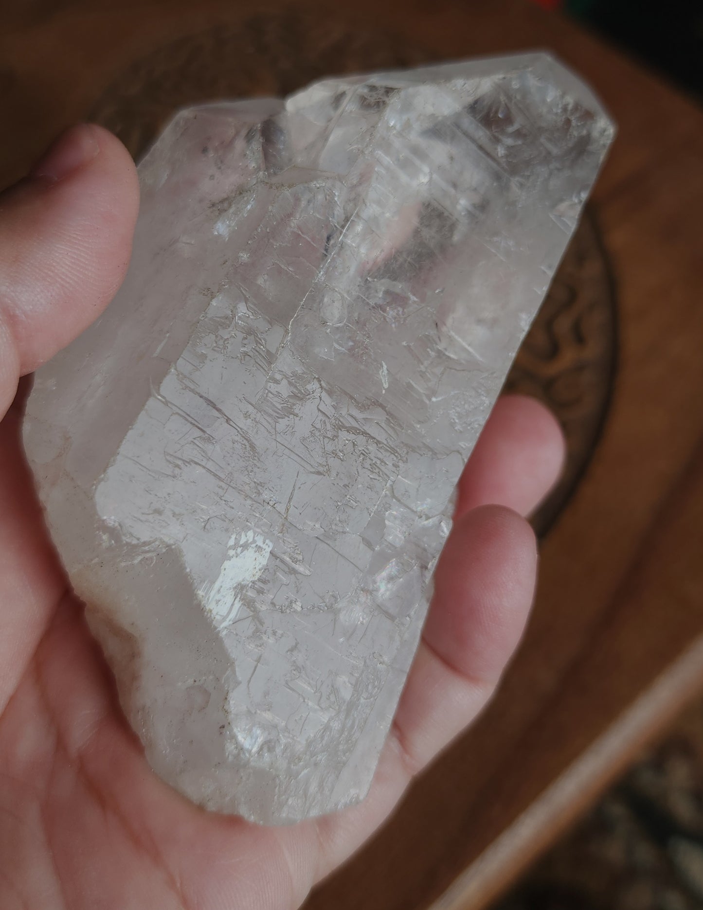 Clear Quartz Cluster With Stand