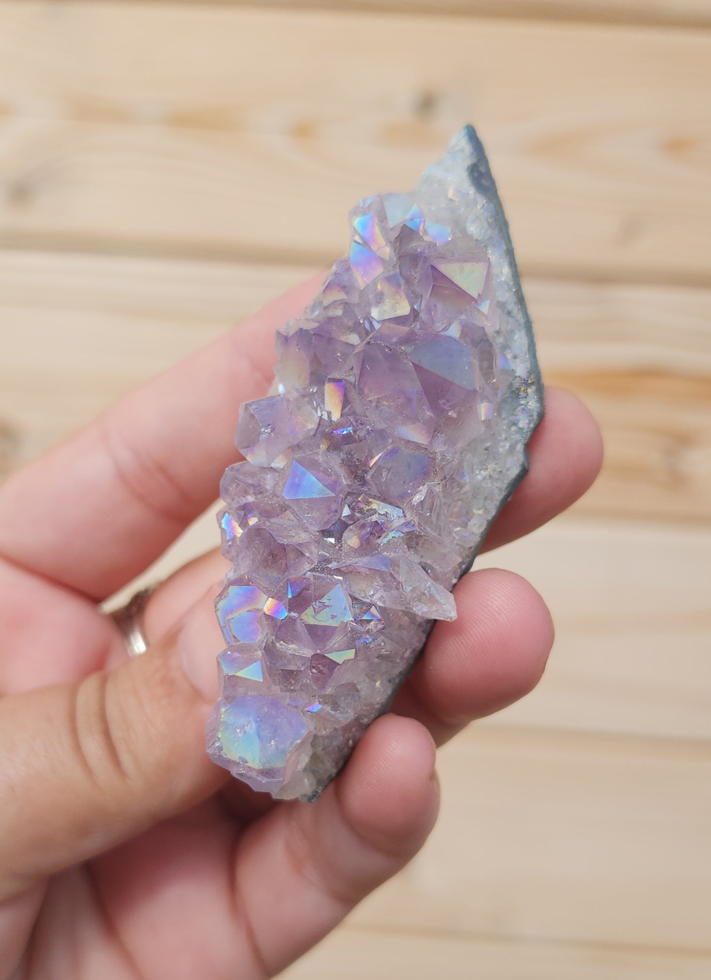 Tanzine Aura Amethyst Cluster