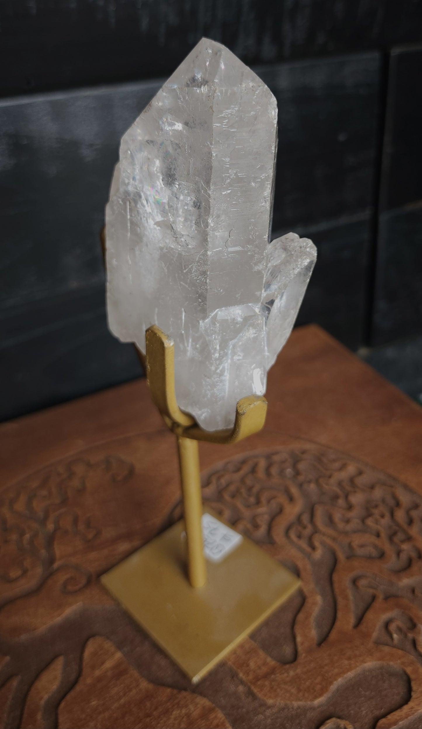 Clear Quartz Cluster With Stand