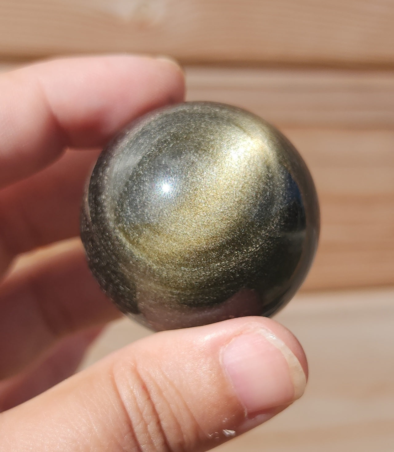 Gold Sheen Obsidian Sphere 4cm