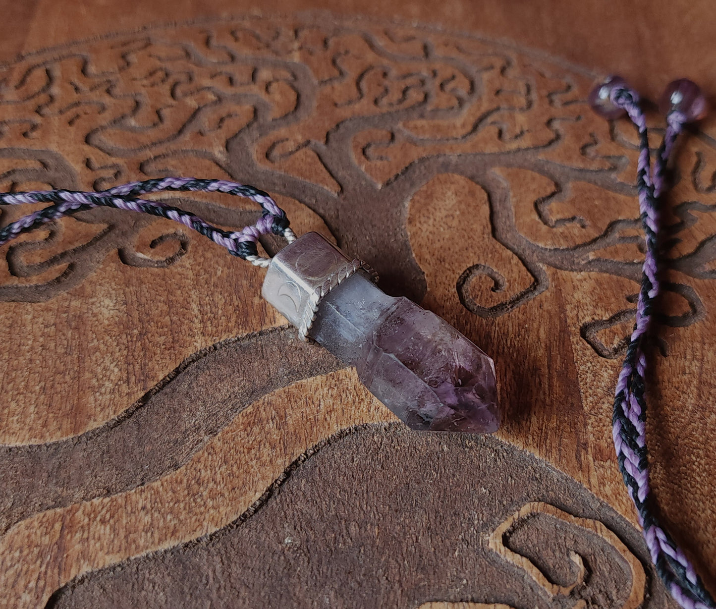 Handcrafted Enhydro Amethyst & Sterling Silver Necklace