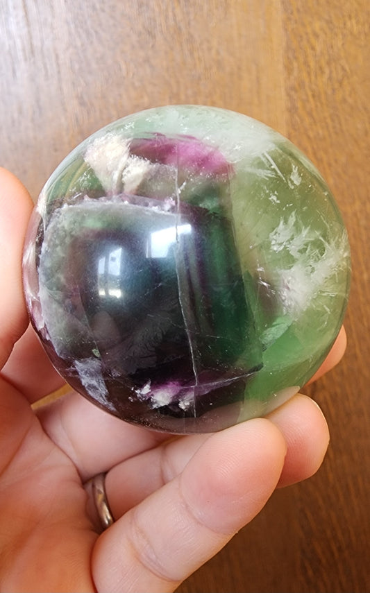 Snowflake Fluorite Sphere 5.5cm