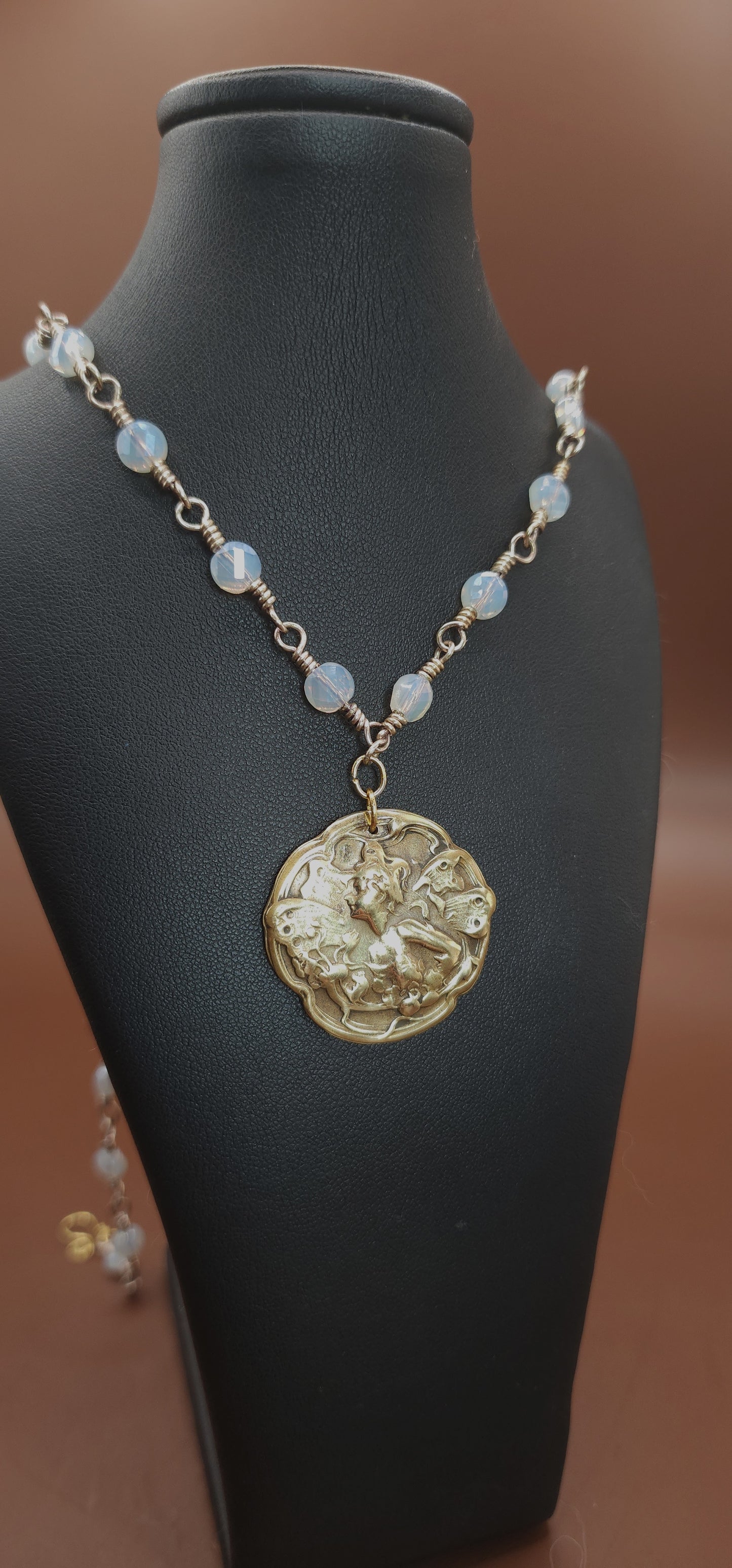 Titania - One of a Kind Brass & Glass Necklace