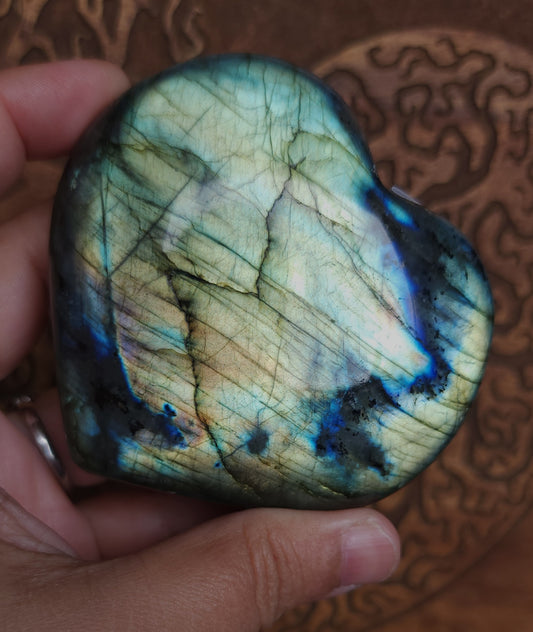 Labradorite Heart