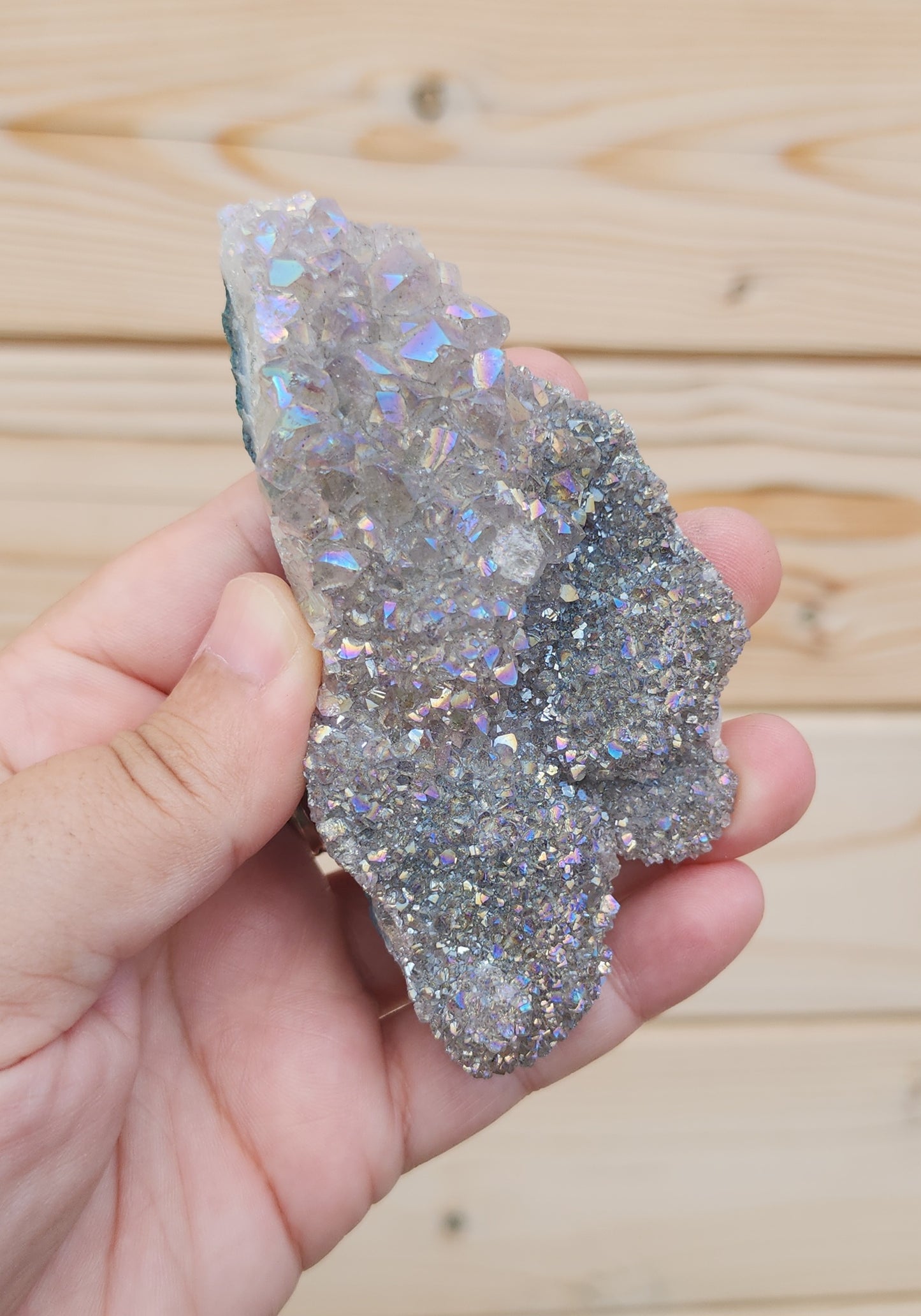 Tanzine Aura Amethyst Cluster