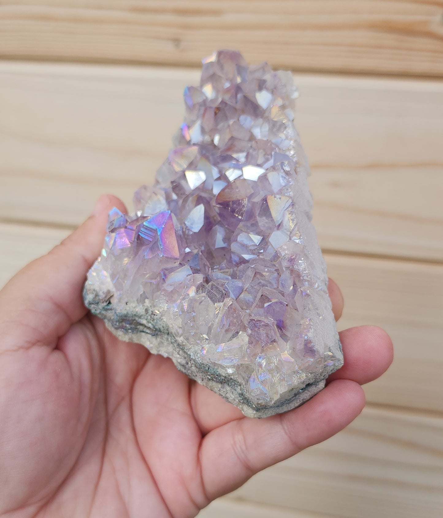 Tanzine Aura Amethyst Cluster